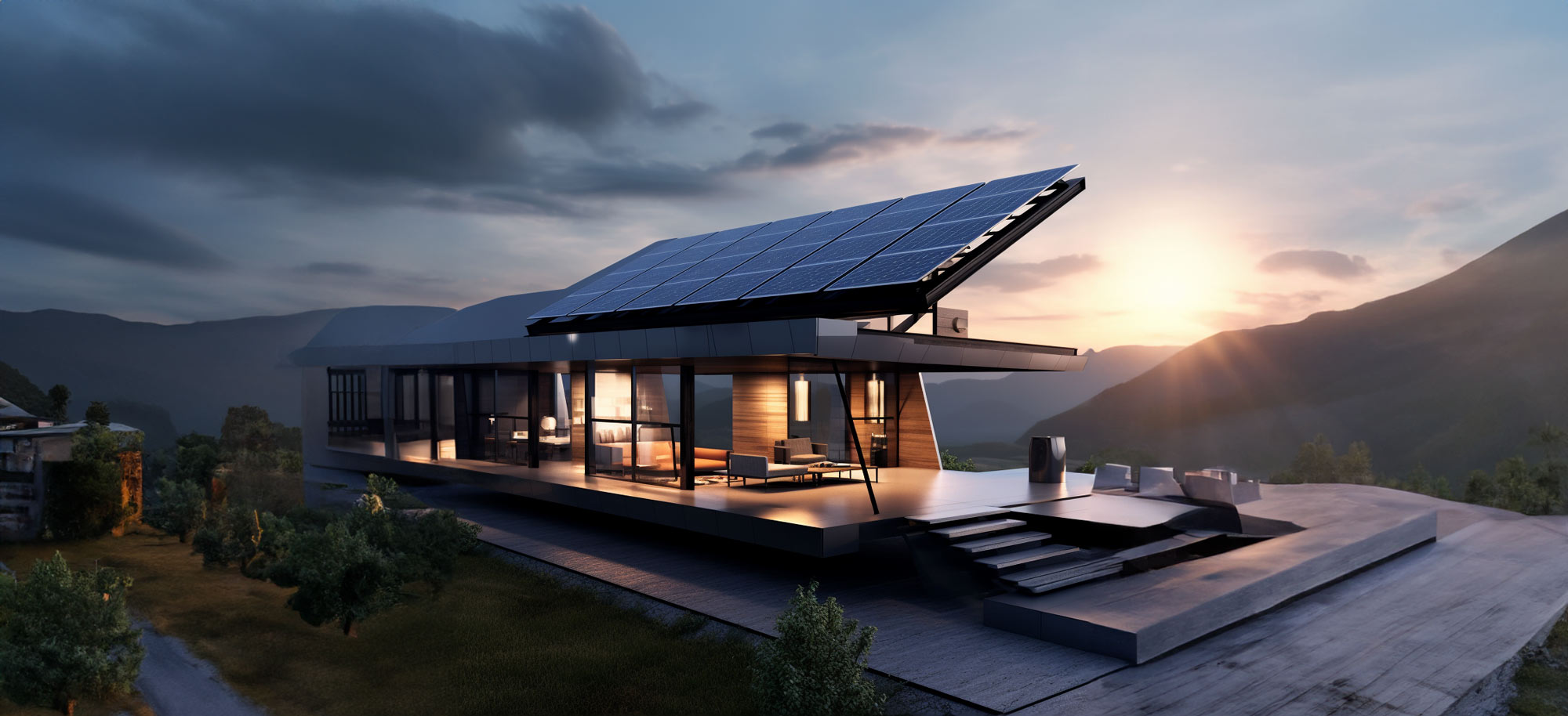 solar power and batteries