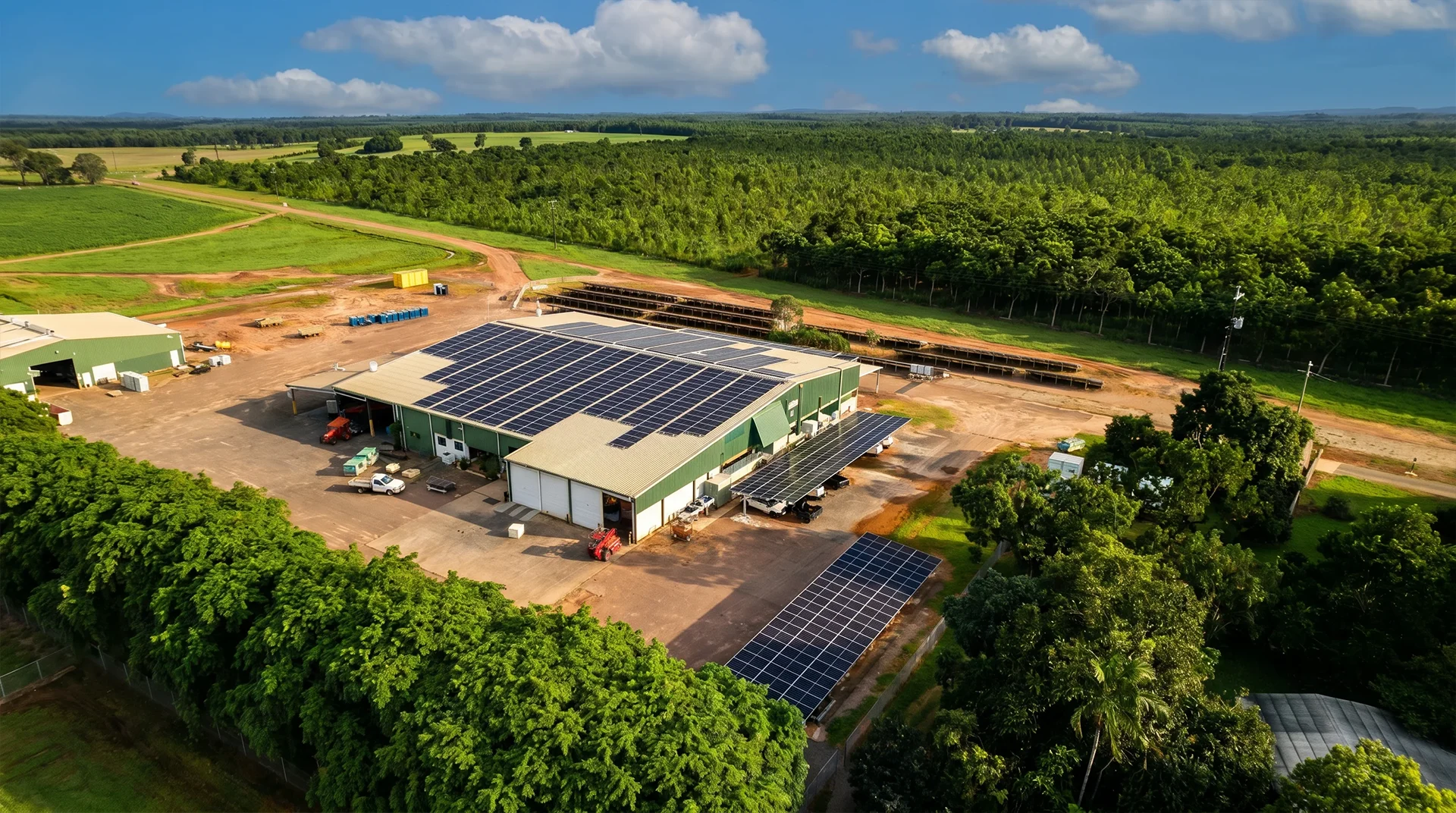 Commercial Solar Mounting Systems Solar installer Canberra Ground Mount — Industrial Site